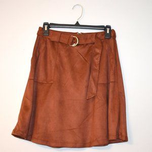 Forever 21 Orange/Brown "Swede" Skirt